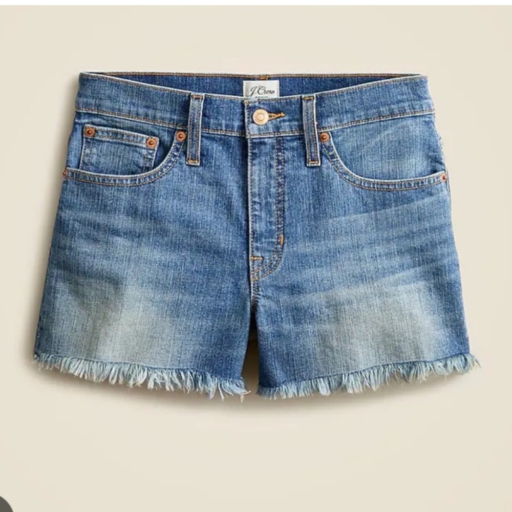 J Crew Mid Rise Denim Cutoff Shorts